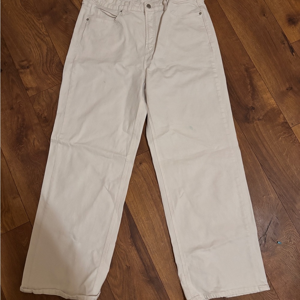 Old Navy Off-White Wide-Leg Pants